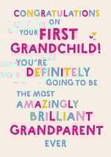 Cute Congratulation Card - First Grandchild - New Grandparent created by Wink Design - Michelle Roberts