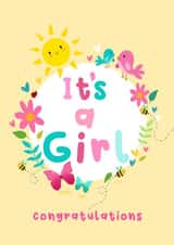 Cute New Baby Card - It’s A Girl created by Sophie Larsson