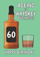 Funny Birthday Card - 60th - Ageing Is Whiskey Business created by @Cupsie's Creations