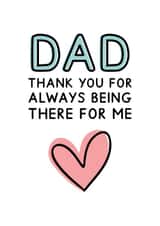 Heartfelt Father's Day Card - Thank You For Being There For Me created by Jeff and the Squirrel