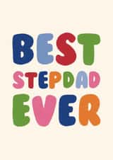 Cute Father's Day Card - Typography - Best Stepdad Ever created by Ella Goddard