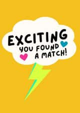 Matching Panel Congratulations Card - Adoption - Exciting You Found A Match! created by Stove
