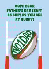 Cheeky Father's Day Card - Shit at Rugby created by I Made A Card