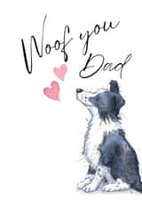 Cute Father's Day Card - From The Dog - Border Collie created by Kate Garrett
