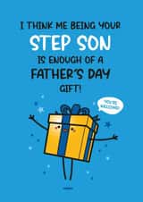 Funny Father's Day Card - For Step Dad - From Step Son created by Twisted Haggis