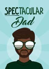 Punny Father's Day Card - Glasses Pun - Spectacular Dad created by Bev O'Connor || @oconnordesign