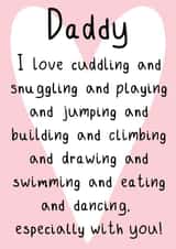 Heartfelt Fathers Day Card - From The Kids - Love Spending Time With You created by OhJaye