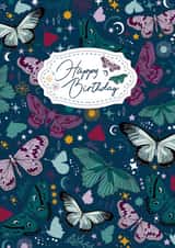 Pretty Birthday Card - For Her - Magical Butterflies created by sundownmoonup