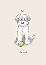 Cute Dog Greeting Card - For You! created by Elspeth Rose