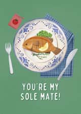 Funny Anniversary Card - You’re My Sole Mate - Fish created by Mouse and Jam
