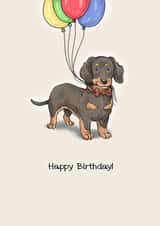 Cute Birthday Card - Dachshund - Happy Birthday! created by Elspeth Rose