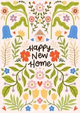Pretty New Home Card - Floral Pattern created by Leaf Lane Studio