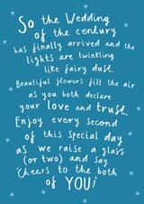 Heartfelt Wedding Card - Raise A Glass - Wedding Of The Centuary created by Pickled Prints