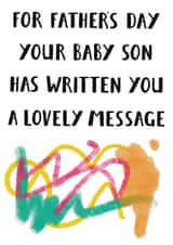 Funny Father’s Day Card - From Baby Son - Baby Scribbles created by Jimmy Doodle
