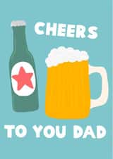 Funny Father's Day Card For Dad - Beers - Cheers To You Dad created by This Gal Designs