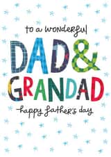 Classic Fathers Day Card - To A Wonderful Dad & Grandad created by The Boy and the Bear