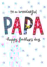 Classic Fathers Day Card - To A Wonderful Papa created by The Boy and the Bear
