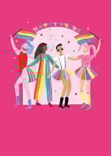 Fun Pride Card - Pride March - Happy Pride created by Hotchpotch 