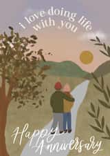 Pretty Anniversary Card - I Love Doing Life With You created by Ellice Owens Designs