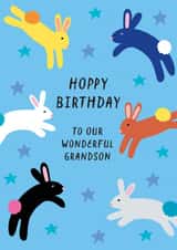 Cute Birthday Card - Bunny Pun - For Grandson created by Paper Heart Designs