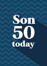 Traditional Birthday Card - For Son - 50th created by Quinton cards