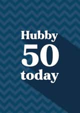 Classic Birthday Card - 50th - Husband - Hubby created by Quinton cards
