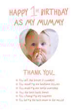 Personalised Birthday Photo Card created by @hollielonglanddesigns - Cute Birthday Card - 1st as my Mummy