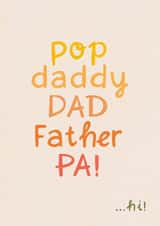 Cute Father's Day Card - All Names For Dad created by Tawn Moore