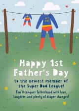 Cute Father's Day Card - 1st - Superhero Dad created by Tawn Moore