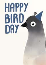 Cute Birthday Card - Happy Bird Day created by Cozy Calm