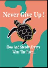 Sea Turtle Never Give Up Cute Inspirational Card For Friend created by Nisha Prabhu