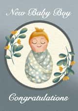 Cute New Baby Card For New Parents - Congratulations created by Things By Bam