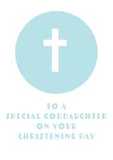 Simple Christening Card For Goddaughter - Cross - Christening Day created by size3art