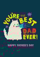Cute Father's Day Card - From the Dog - Best Dad Ever created by NICHOLA COWDERY ILLUSTRATIONS