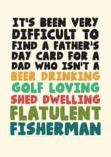 Funny Father's Day Card - Anti Stereotypical Dad created by Studio Doodles