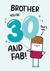 Cute Birthday Card - Brother - 30th created by Twisted Haggis