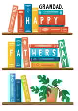 Bookshelf Fathers Day Card - For Grandad created by Sophie Kent Illustration