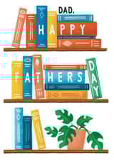 Bookshelf Fathers Day Card - For Dad created by Sophie Kent Illustration