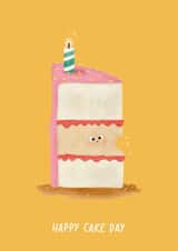 Cute Birthday Card – Happy Cake Day created by Mia Tivey Illustration