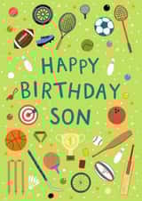 Sports Happy Birthday Card For Son created by Pear Tree Press