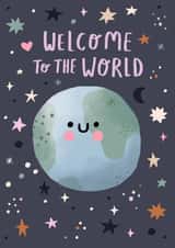 Cute Unisex New Baby Card - Unisex - Welcome to the World created by by Rosie Banton
