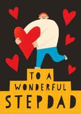 Cute Father's Day/Birthday Card - Wonderful Stepdad created by AbiGoLucky