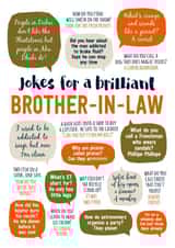 Funny Birthday Card - Brother in Law - Brilliant Jokes created by Paper Plane