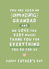 Heartfelt Father's Day Card - Amazing Grandad - Thank You created by Fliss Muir