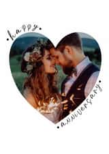 Personalised Anniversary Photo Card created by @hollielonglanddesigns - Cute Anniversary Card - Heart Cut Out