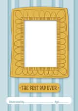 Cute Father's Day card for the best dad ever - picture frame created by Silly Prints