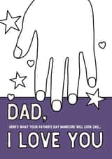 Cute Father's Day Card - Colour Me In - I love you created by The Paper Scientist
