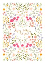 Pretty Birthday Card - Botanical Wildflowers created by Another Please
