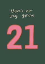 Classic Birthday Card - 21st created by ems le tocq