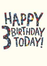 Pretty Birthday Card - 3rd Today! created by The Boy and the Bear